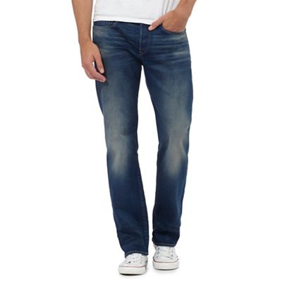 Blue mid wash '3301' loose jeans
